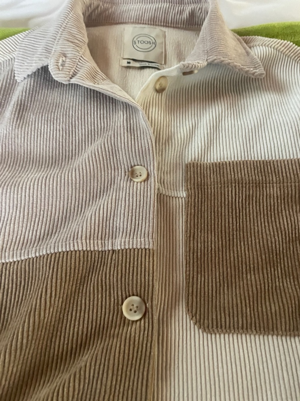 Stoosh Light Taupe & Cream Corduroy Jacket - Picture 8 of 13